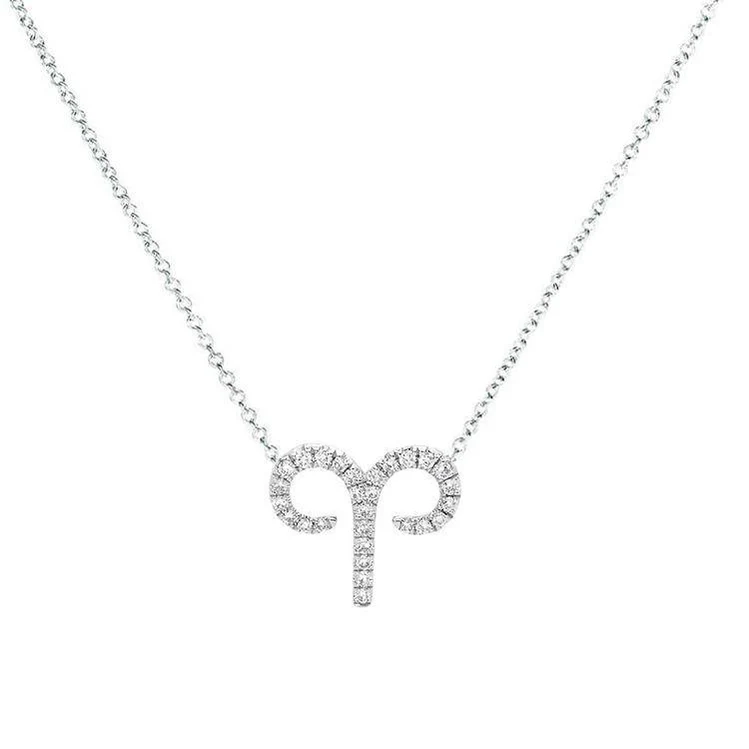 Aries Diamond Zodiac Necklace