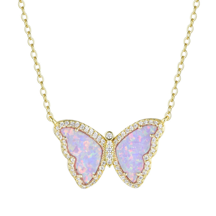 OPAL BUTTERFLY NECKLACE