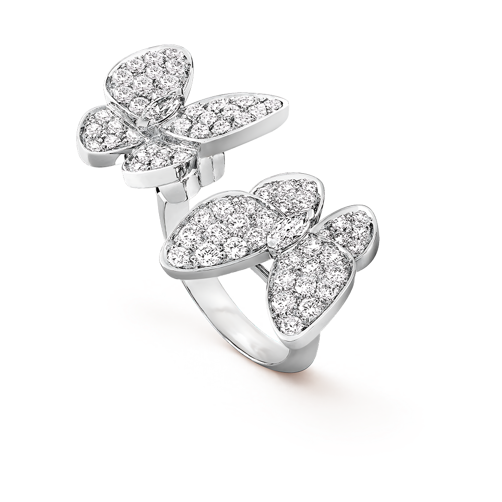 Two Butterfly Between the Finger ring