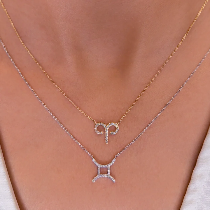 Aries Diamond Zodiac Necklace