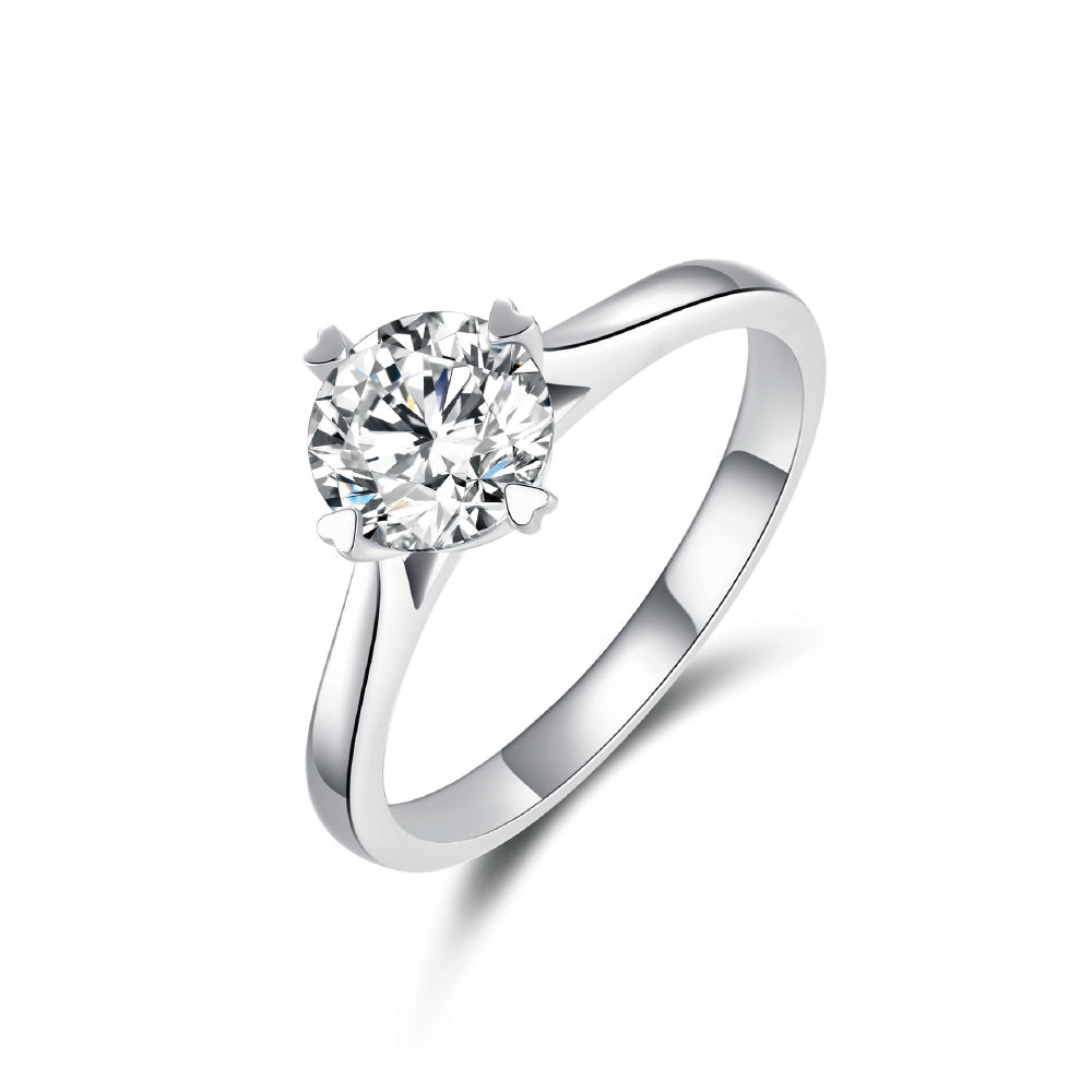 Elegant Bypass Solitaire Engagement Ring