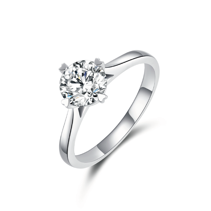 Elegant Bypass Solitaire Engagement Ring