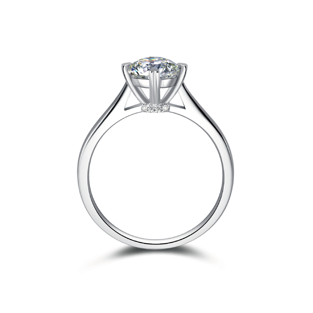 Elegant Bypass Solitaire Engagement Ring