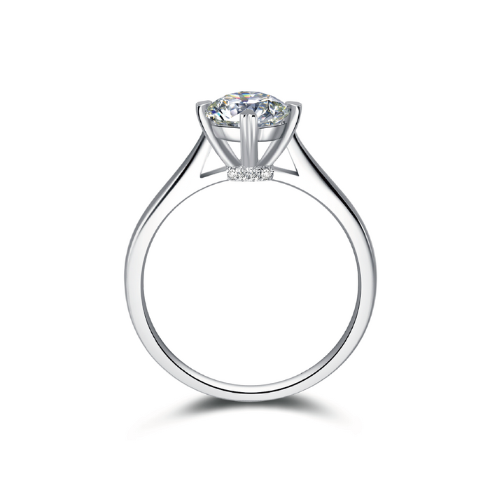 Elegant Bypass Solitaire Engagement Ring