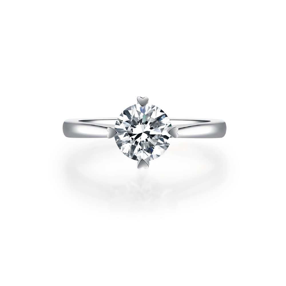 Elegant Bypass Solitaire Engagement Ring