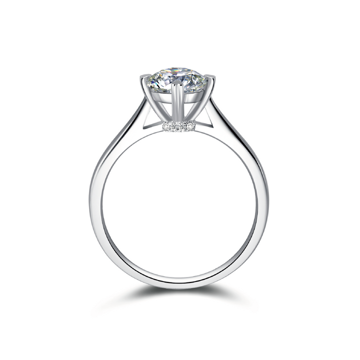 Elegant Bypass Solitaire Engagement Ring