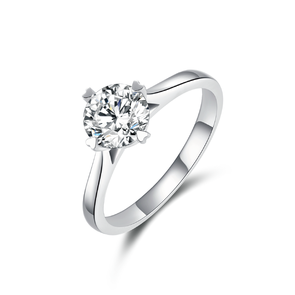 Elegant Bypass Solitaire Engagement Ring