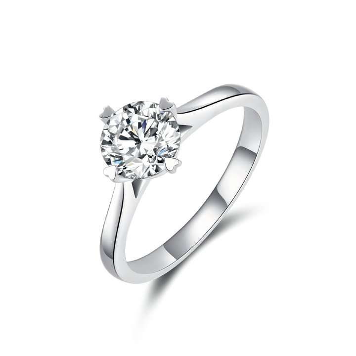 Elegant Bypass Solitaire Engagement Ring